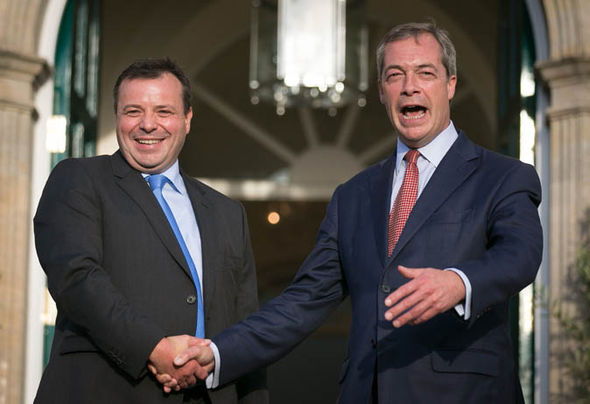 Mr Banks with the UKIP leader